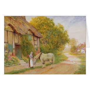 En dehors de l'auberge de village