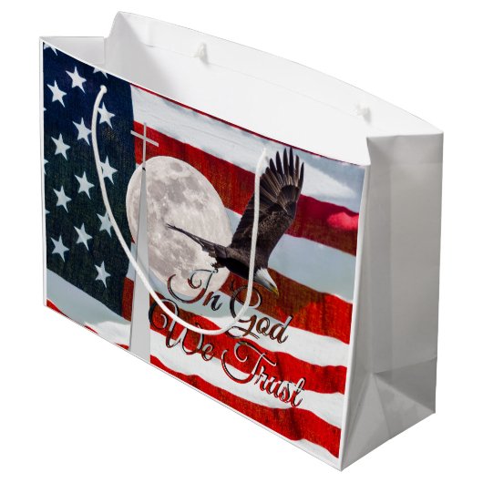 En Dieu, nous faisons confiance à un grand sac cad (Dos Angle)