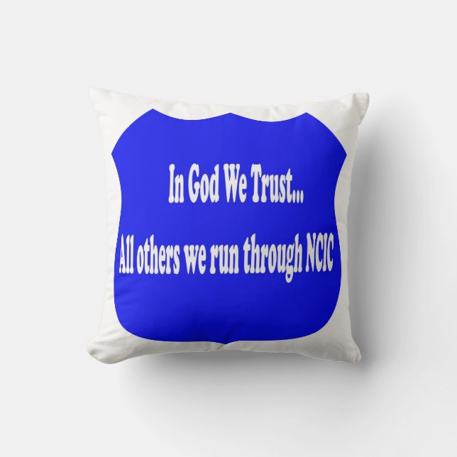 En Dieu, Nous Faisons Confiance... Coussin décorat (Recto)