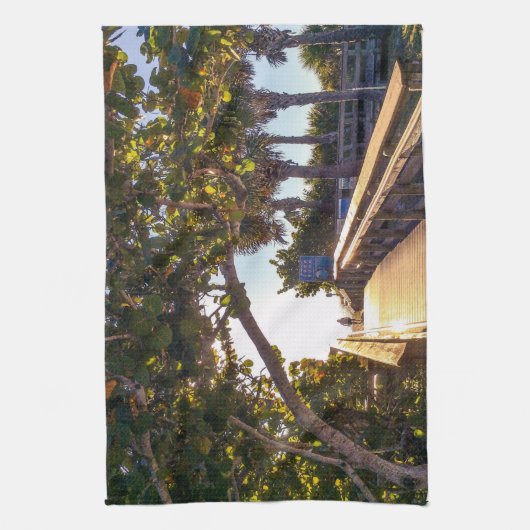 En direction de la plage Serviettes de cuisine (Vertical)