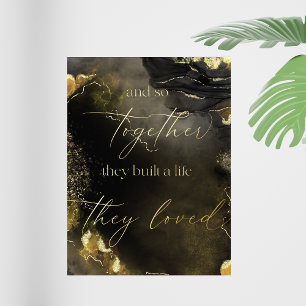 En dus bouwden ze samen een leven dat ze liefhadde folie afdrukken