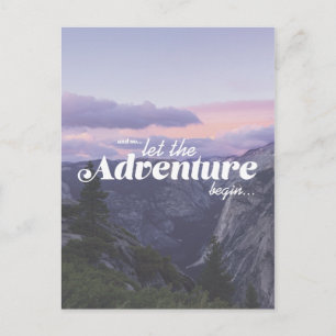 en dus... laat het avontuur beginnen briefkaart