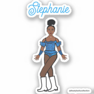 En een naam danser Stickers Blue Stones
