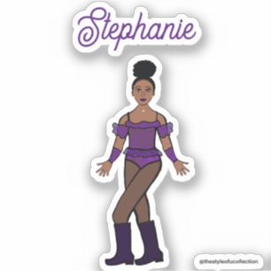 En een naamdanser Stickers Paarse stenen