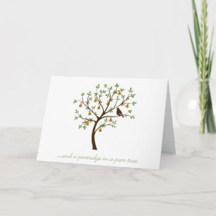 En een partridge in een perenboom feestdagen kaart