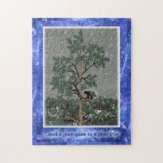 En een Porcupine in een pijnboom Legpuzzel (Verticaal)