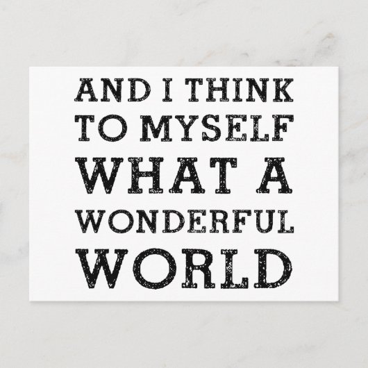 En een prachtige wereld briefkaart (Voorkant)