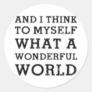 En een prachtige wereld ronde sticker