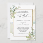 En espagnol, Faire-part de mariage verdoyant (Devant)