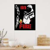En feu - Basketball - affiche (Cuisine)