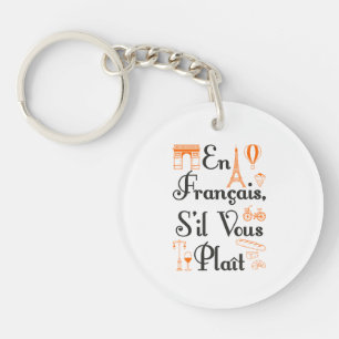 En Francais S'il Vous Plait Franse lerarenstudent Sleutelhanger