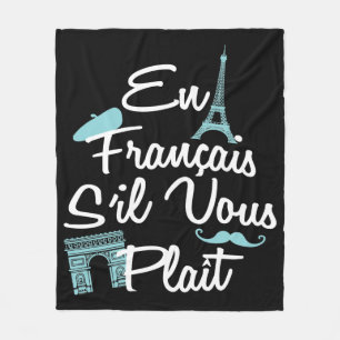 En Francais S'il Vous Plait - Franse taal Fleece Deken