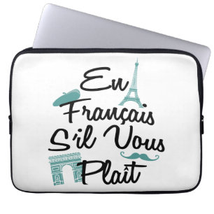 En Francais S'il Vous Plait - Franse taal Laptop Sleeve