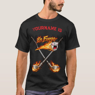 En Fuego Golfbal – Grappige Vlammende Golfbal met T-shirt