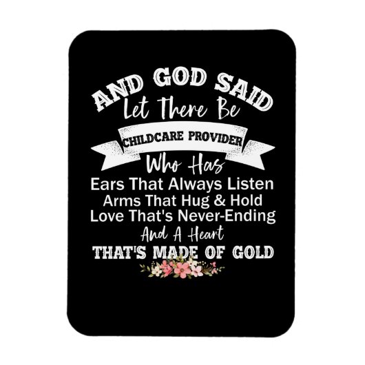 En God zei dat er een kinderzorgverlener moet zijn Magneet (Verticaal)