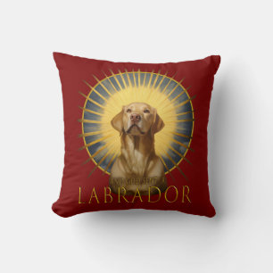 En God zond een labrador grappige kunst Kussen