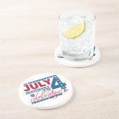 En Grès 4 JUILLET dessous de verre de célébration (Côté)