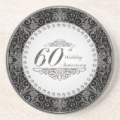 En Grès 60e anniversaire de Mariage Dessous de verre (Devant)