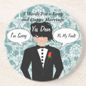 En Grès 7 Mots Pour Un Dessous de verre De Mariage Long Et (Devant)