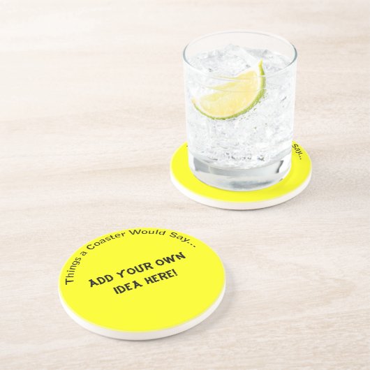 En Grès Ajouter votre propre Dessous de verre d'idées (Côté)