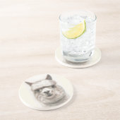 En Grès Alpaca sourit Sandstone Dessous de verre naturel A (Côté)