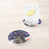 En Grès American Bald Eagle, Bell et Dessous de verre drap (Côté)