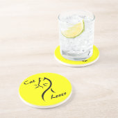 En Grès Amoureux des chats, Styliszed Cat Dessous de verre (Côté)