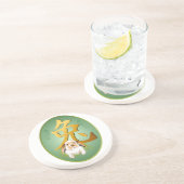 En Grès Année des dessous de verre de lapin (Côté)