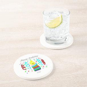 En Grès Anniversaire Bougies Salutations Dessous de verre