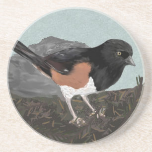 En Grès Aquarelle Dessous de verre de l'Est