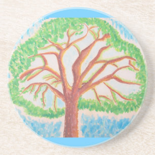 En Grès Arbre du dessous de verre de vie