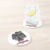 En Grès Arizona Clan Amérindien Dessous de verre Thunderbi (Côté)