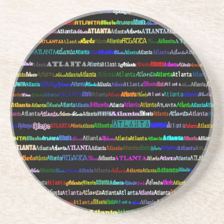 En Grès Atlanta Text Design I Dessous de verre Sandstone