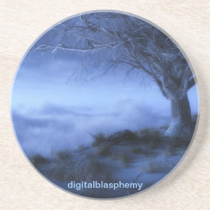 En Grès Aux dessous de verre du bord du monde (hiver)