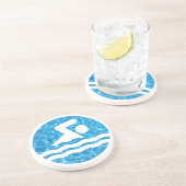 En Grès Baignade Icon Pool Dessous de verre aquatique pour (Côté)