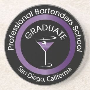En Grès Bartending School Graduate Drink Dessous de verre