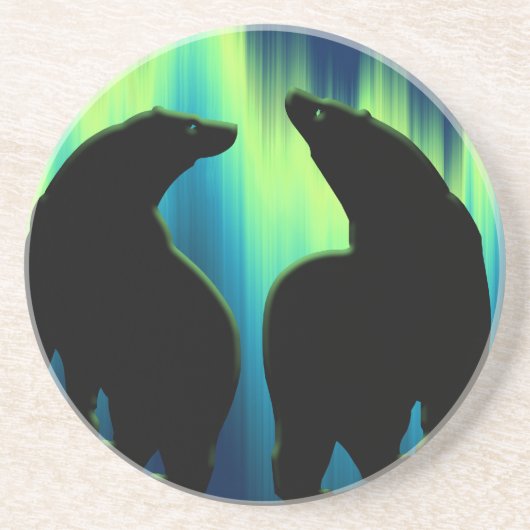 En Grès Bear Art Dessous de verre Art autochtone Faune Des (Devant)