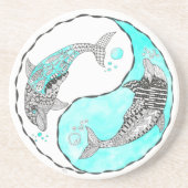 En Grès Beau Dessous de verre dauphin (Devant)