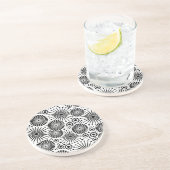 En Grès Beau dessous de verre noir et blanc (Côté)