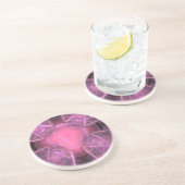 En Grès Beaucoup de Dessous de verre de torrents roses (Côté)