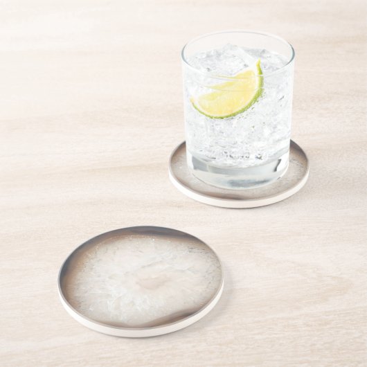 En Grès Beaux dessous de verre naturels d'agate (Côté)