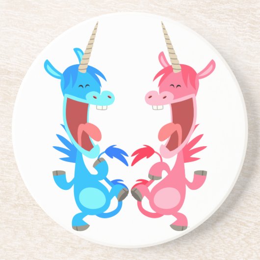 En Grès Belle Danson Dancing Unicorns Dessous de verre (Devant)