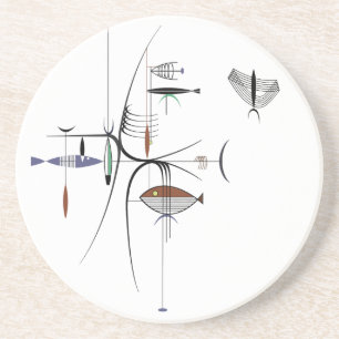 En Grès BIEN des dessous de verre 4 de MER version #1 de