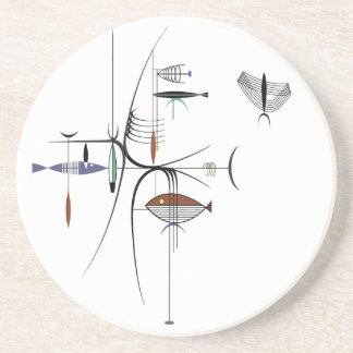 En Grès BIEN des dessous de verre 4 de MER version #1 de