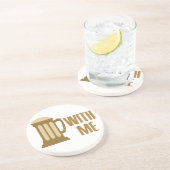 En Grès Bière avec moi dessous de verre (Côté)