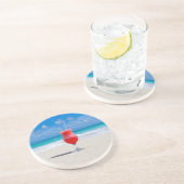 En Grès Boire Sur Le dessous de verre De Plage (Côté)