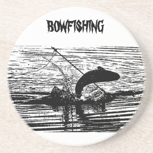 En Grès Bowfishing - dessous de verre collectables (Devant)