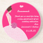 En Grès Brunette Bridesmaid Mariage Gown Dessous de verre (Devant)