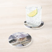 En Grès Buffalo de Yellowstone dans des dessous de verre (Côté)