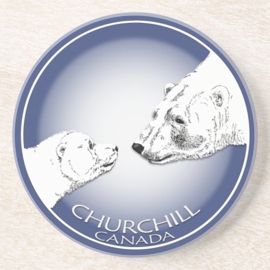 En Grès Cadeaux de Churchill de dessous de verre de (Devant)